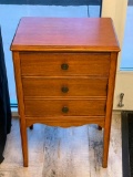 Vintage Wood smokers End Table with 2 Drawers with inside Pipe Holder