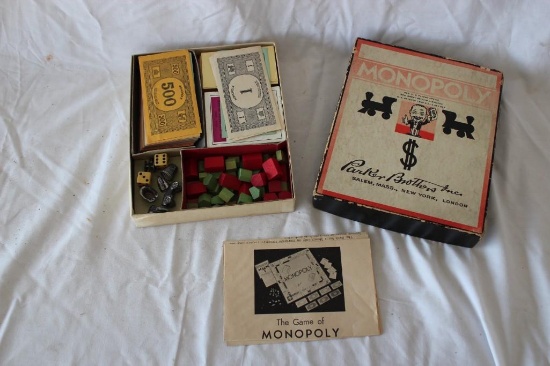 Vintage Antique Monoply Set Without Board