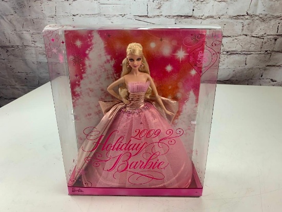 2009 Holiday Barbie 50th Anniversary Pink Dress Blonde Hair NEW
