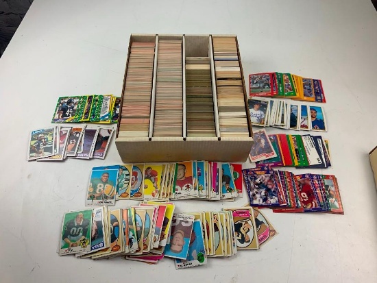 4000 count box of Football and Baseball Cards some vintage 1970's