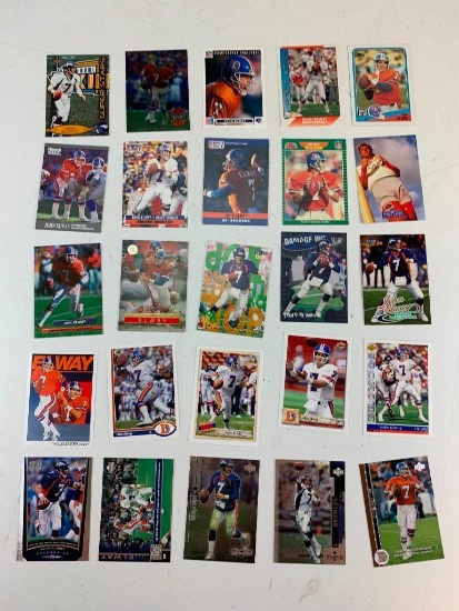 JOHN ELWAY Hall Of Fame Lot of 25 Football Cards