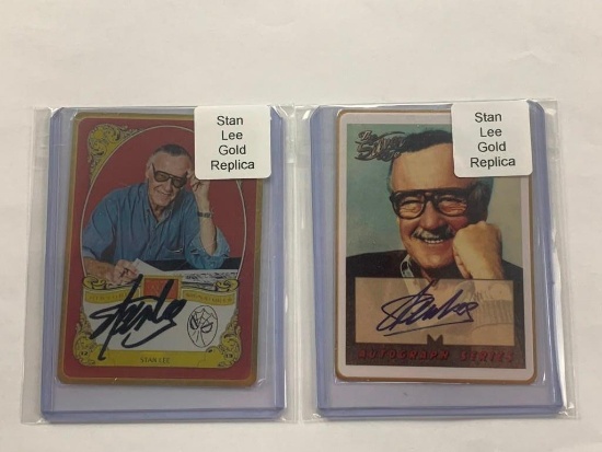 Lot of 2 STAN LEE Limited Edition Replica Gold Metal Novelty Cards