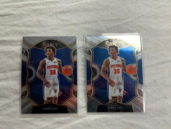 SABEN LEE Pistons 2020-21 Select Basketball Lot of 2 ROOKIE Cards