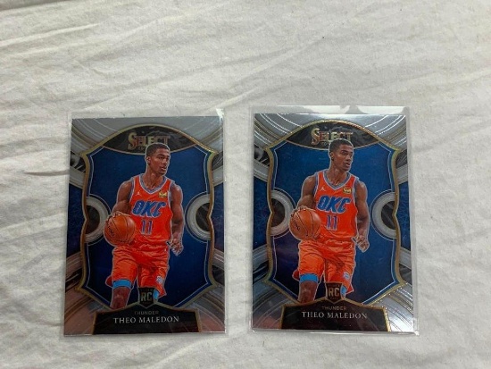 THEO MALEDON Thunder 2020-21 Select Basketball Lot of 2 ROOKIE Cards