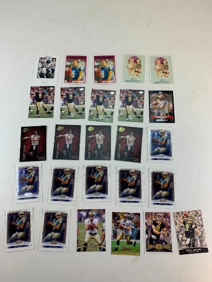 DREW BREES Future Hall Of Fame Lot of 26 Football Cards