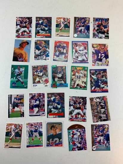 JIM KELLY Hall Of Fame Lot of 25 Football Cards with 1988 Topps ROOKIE Card