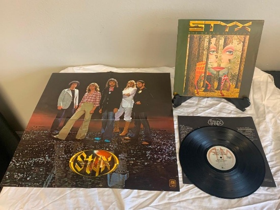 STYX The Grand Illusion 1977 Album Vinyl Record with Poster
