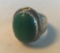 Sterling Silver Ring with Malachite Center Stone Size 9 11.97 grams