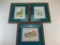 Lot of 3 Framed Water Color Prints