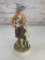 Vintage Andrea by Sadek bisque, porcelain hand painted figurine Country Boy with cat and Goat