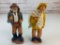Lot of 2 Old Man Fishing In The Sea Fisherman Figures