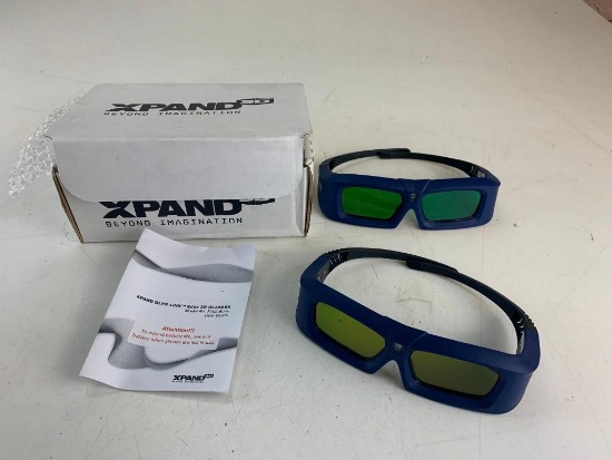 Lot of 2 xpand 3D glasses with box