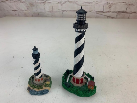 Lot of 2 Lighthouse Figures Lefton and Harbow lights