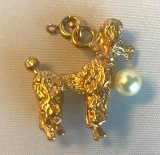 12KT Gold-Filled Poodle Necklace Pendant 6.76 grams