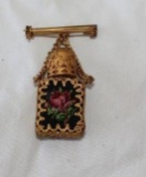 Vintage Antique Perfume Bottle Hanging Pin