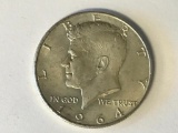 1964-D 90% Silver US Kennedy Half Dollar 50 Cent Coin