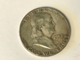 1952 US Franklin Half Dollar 50 Cent Coin 90% Silver