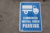 Commercial Install Truck Parking Sign metal