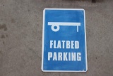 Metal Flatbed Parking Sign 18 x 12