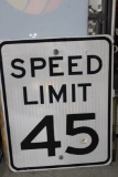 Genuine Speed Sign 45MPH Metal Vintage