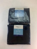 King Size Fitted Sheet and Flat Sheet Black NEW Mainstays Home