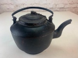 Antique Primitive Cast Iron Fireplace Kettle Tea Coffee Pot 1800's