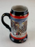 Vintage 1992 Budweiser ?A Perfect Christmas? Holiday Beer Mug Stein