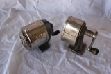 2 Vintage Antique Old school Pencil Sharpeners