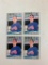 JOHN SMOLTZ Lot of 4 ROOKIE Cards 1989 Fleer Baseball