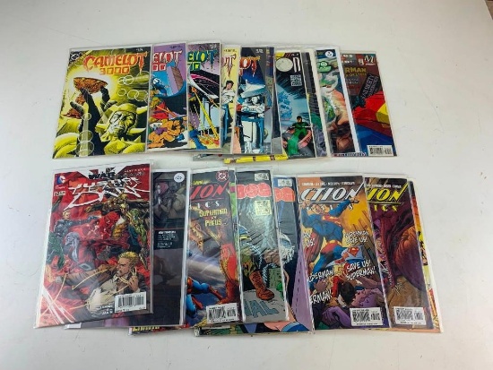 Lot of 24 DC Comic Books Bagged and Boarded-Green Lantern, Superman, Camelot 3000 and others