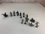 Lot of 16 Cast Iron and Pewter Figures- Dragon, Wizards, Troll and others