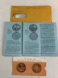 Franklin Mint History of the United States 1872 & 1873 Solid Bronze Coins NEW in package