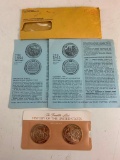 Franklin Mint History of the United States 1864 & 1865 Solid Bronze Coins NEW in package