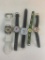Lot of 5 misc Characters Watches- Native American, US Flag, Skull and others