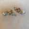 14KT Gold Faux Pearl Clip-On Earrings with Screw Caps 5.13 grams