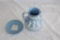 Antique Vintage Wedgewood Creamer Pitcher and Small Saucer