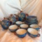 Antique NAGOYA Hand-Made Blue Dragonware Painted 21 Piece China Tea Set