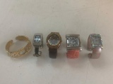 ...Lot of 5 Women's Bangle Cuff Watches