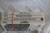 4 Wii Games in Cases