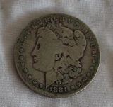 1881 O Morgan silver Dollar