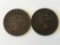 1887 and 1901 Canada Large One Cent Penny