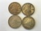 Lot of Canada Ten Cent 80% Silver Coin; 1939, 1943, 1944, and 1947