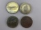 Lot of 4 Vintage Casino Tokens