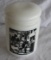 Vintage White Glass German Tobacco Jar With Lid