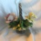 NUOVA CAPODIMONTE Ceramic Porcelain Collectible Basket Bouquet Made in Italy