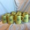 Set of 10 Identical Ceramic Golden Coors Beer Mugs from the Colorado State Fair 1934