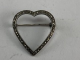 Heart Pin Sterling 925 4.7 Grams