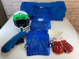 Vintage Bell Moto 5 Pro Helmet Motocross size 7.5 plus Protection Gear, Gloves and storage bag