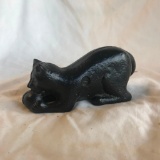 Vintage Cast Iron Cat Coin Bank About 2