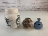 Lot of 3 Southwestern Pottery Signed by Artist